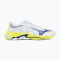 Volleyball shoes Mizuno Wave Lightning Elite white/lighting yellow/dazzling blue 2