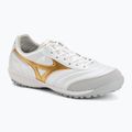 Football boots Mizuno Morelia Sala Pro TF white/football gold/galaxy silver