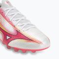 Football boots Mizuno Alfa III Elite AG white/fuchsia purple 7
