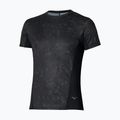 Men's running top Mizuno Active DryAeroFlow Graphic black/gray
