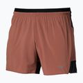 Men's running shorts Mizuno Active Alpha 2in1 5.5 copper brown