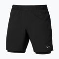 Men's running shorts Mizuno Core 7.5 Inches 2in1 black