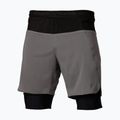 Men's running shorts Mizuno Trail Multipocket 2in1 lava smoke 3
