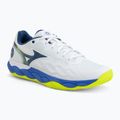Men's tennis shoes Mizuno Wave Enforce Court AC white/dazzling blue/ lightning
