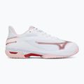 Women's tennis shoes Mizuno Wave Exceed Court CC W white/pinkesque/barbados cherr 2