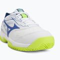 Men's tennis shoes Mizuno Break Shot 5 CC white/dazzling blue/ lightning 7