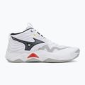 Volleyball shoes Mizuno Wave Momentum Elite Mid white/black/fiery red 2