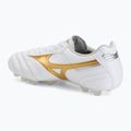 Football boots Mizuno Morelia II Pro FG white/football gold/galaxy silver 3