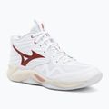 Women's volleyball shoes Mizuno Wave Momentum Pro Mid white/rose elegance/lava falls