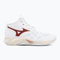 Women's volleyball shoes Mizuno Wave Momentum Pro Mid white/rose elegance/lava falls 2