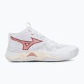Women's volleyball shoes Mizuno Wave Momentum Elite Mid white/rose elegance/lava falls 2