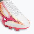Football boots Mizuno Alfa III Pro FG white/fuchsia purple 7