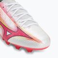 Football boots Mizuno Alfa III Elite FG white/fuchsia purple 7