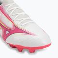 Football boots Mizuno Alfa III Select FG white/fuchsia purple 7