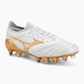 Football boots Mizuno Morelia Neo IV Beta Elite Mix white/mp gold/cool gray 3c