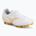 Children's football boots Mizuno Monarcida Neo III Select FG white/mp gold