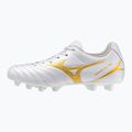 Children's football boots Mizuno Monarcida Neo III Select FG white/mp gold