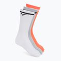 Socks Mizuno Training With Line white/cloudspace/lava orange