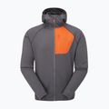 Men's Rab Superflux Hoody graphene/firecracker trekking sweatshirt 9