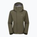 Women's rain jacket Rab Downpour army