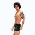 Men's Speedo Medley Logo Aquashort swim boxers black and blue 8-1135406870 6