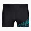 Men's Speedo Medley Logo Aquashort swim boxers black and blue 8-1135406870