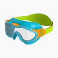 Speedo Sea Squad Children's Swim Mask Jr azure blue/fluo green/fluo orange/clear 6