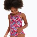 Speedo Learn To Swim Printed Frill Thinstrap cherry pink/sweet taro/hellium children's one-piece swimsuit 5