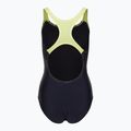 Speedo Medley Logo Medalist women's one-piece swimsuit navy blue and yellow 8-1347406876 2