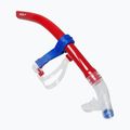 Speedo Centre fed red/blue frame front swim snorkel 2