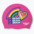 Speedo Printed Silicone Junior children's swimming cap pink 8-0838614636 3