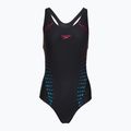 Women's one-piece swimsuit Speedo Allover Panel Laneback black/purple