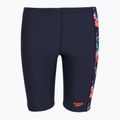 Children's swim jammers Speedo Allover Panel Jammer navy/true cobalt/volcanic orange/hypersonic blue