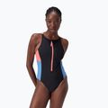 Speedo Zip Colorblock women's one-piece swimsuit anthracite