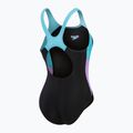 Speedo Colourblock Splice Muscleback women's one-piece swimsuit black/sweet purple/picton blue 3