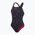 Speedo women's one-piece swimsuit HyperBoom Allover Medalist black/electric pink/usa charcoal 2