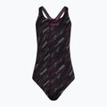 Speedo women's one-piece swimsuit HyperBoom Allover Medalist black/electric pink/usa charcoal