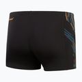 Men's Speedo Tech Panel black/mandarin peel/dark teal swim boxers 2