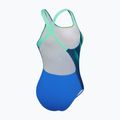 Speedo Placement Digital Powerback women's one-piece swimsuit true cobalt/harlequin green 3