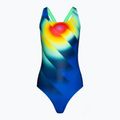 Speedo Placement Digital Powerback women's one-piece swimsuit true cobalt/harlequin green