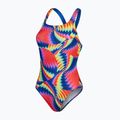 Speedo women's swimsuit Allover Digital Leaderback watermelon/flare pink/man peel/lemon drizzle 2