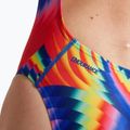 Speedo women's swimsuit Allover Digital Leaderback watermelon/flare pink/man peel/lemon drizzle 8