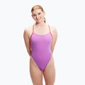 Speedo Solid Tie Back women's one-piece swimsuit sweet purple/watermelon 6