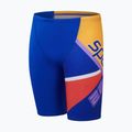 Speedo Placement V Cut Digital children's swim jammers true cobalt/watermelon/sweep purple