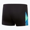 Men's Speedo Allover Digital V-Cut Aquashort swim boxers black/true cobalt 2