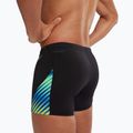 Men's Speedo Allover Digital V-Cut Aquashort swim boxers black/true cobalt 7