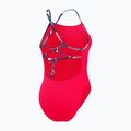 Speedo Solid Lattice Tie-Back women's one-piece swimsuit red/blue 3