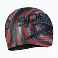 Speedo Printed Silicone children's swimming cap black/picton blue/siren red 2