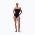 Speedo Placement Laneback one-piece swimsuit black/siren red/plum dandy 7