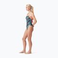 Speedo Allover Digital Lattice Tie-Back one-piece swimsuit black/picton blue/siren red 4